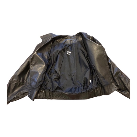 Vintage 1980’s Black Textured Leather Jacket By Comint  Argentina Women’s Small - Picture 5 of 8